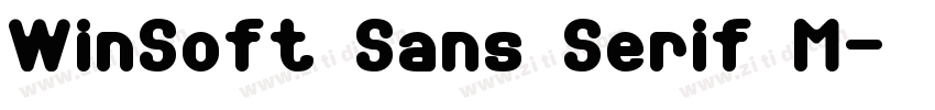 WinSoft Sans Serif M字体转换